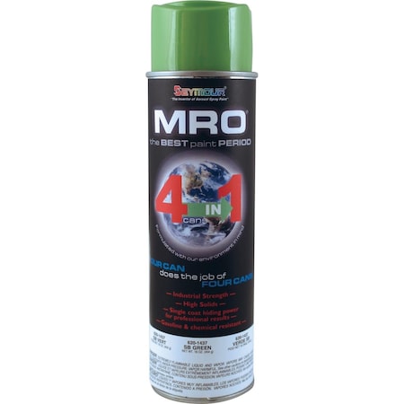 Seymour Of Sycamore 20 oz Industrial Mro High Solids Spray Paint, SB Green, 6PK SE488798